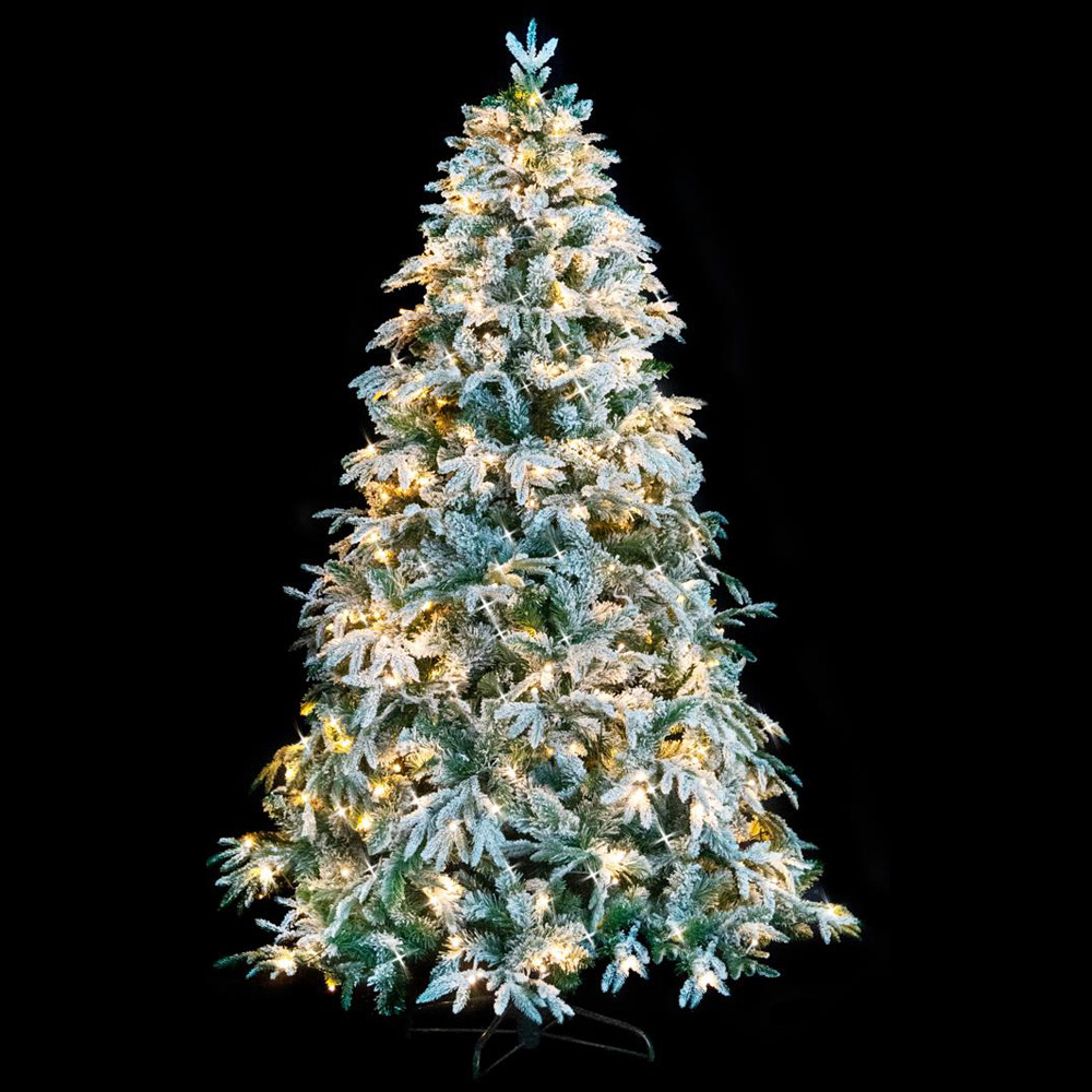 Shatchi Warm White LED Pre-Lit Lapland Fir Artificial Christmas Tree 6ft Image 5
