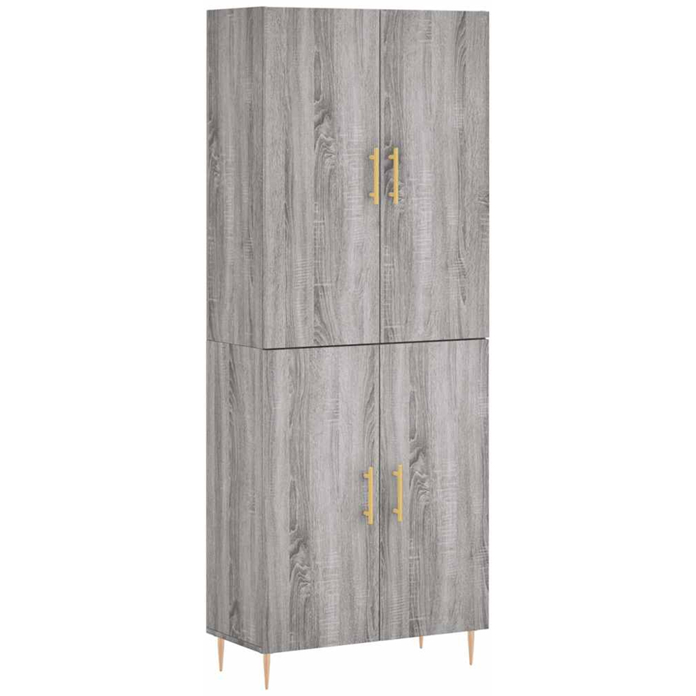 vidaXL 4 Door Grey Sonoma Oak Wooden Cabinet Image 2