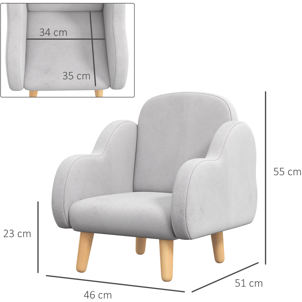 Tommy Toys Grey Cloud Shaped Kids Armchair Image 8