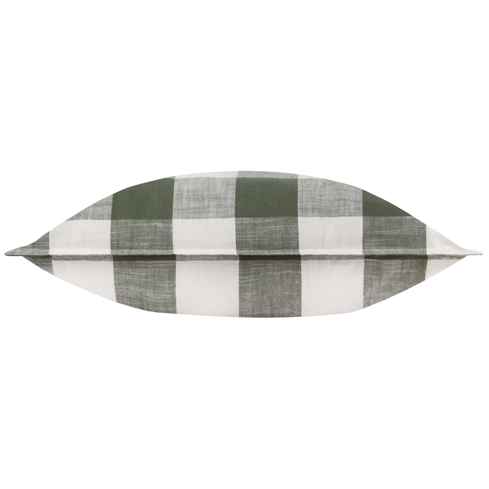 Yard Chesil Green Check Cotton Polyester Filled Outdoor Cushion 45 x 45cm Image 2