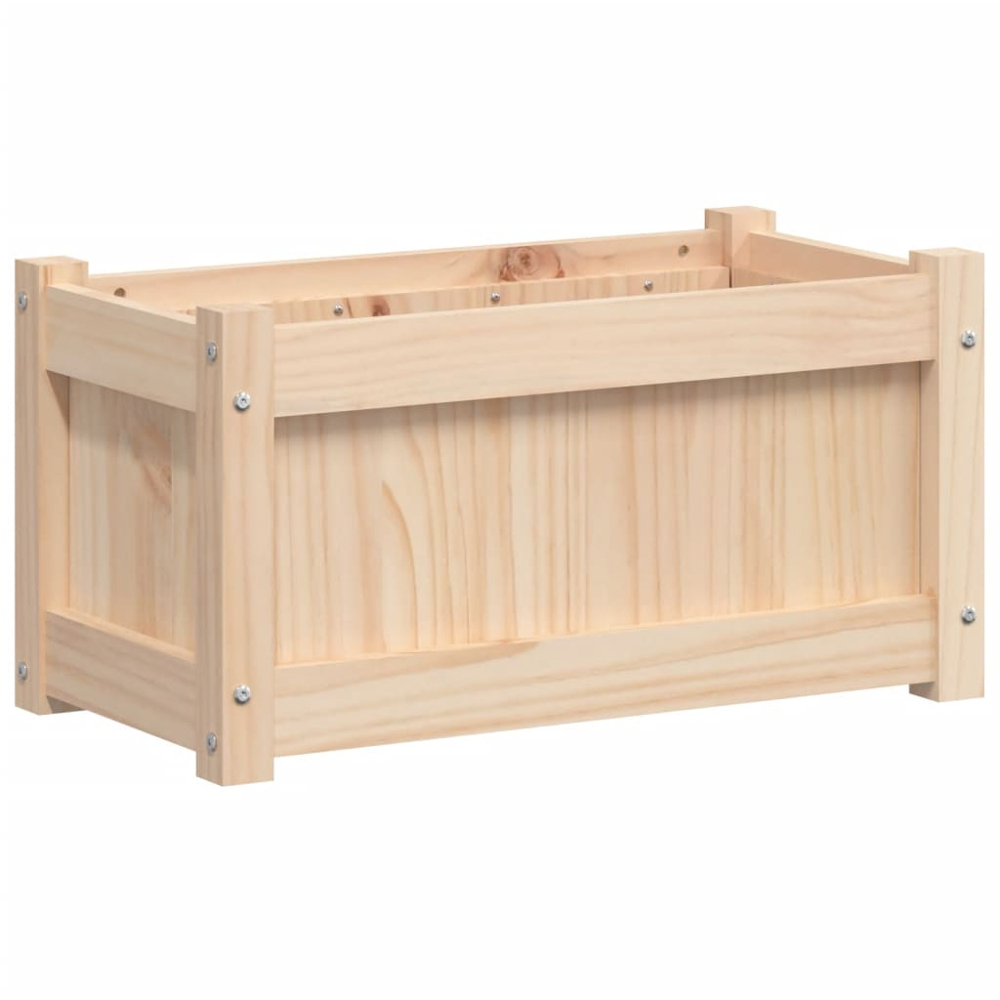 vidaXL Natural Solid Pine Wood Garden Planter 31 x 60 x 31cm Image 6
