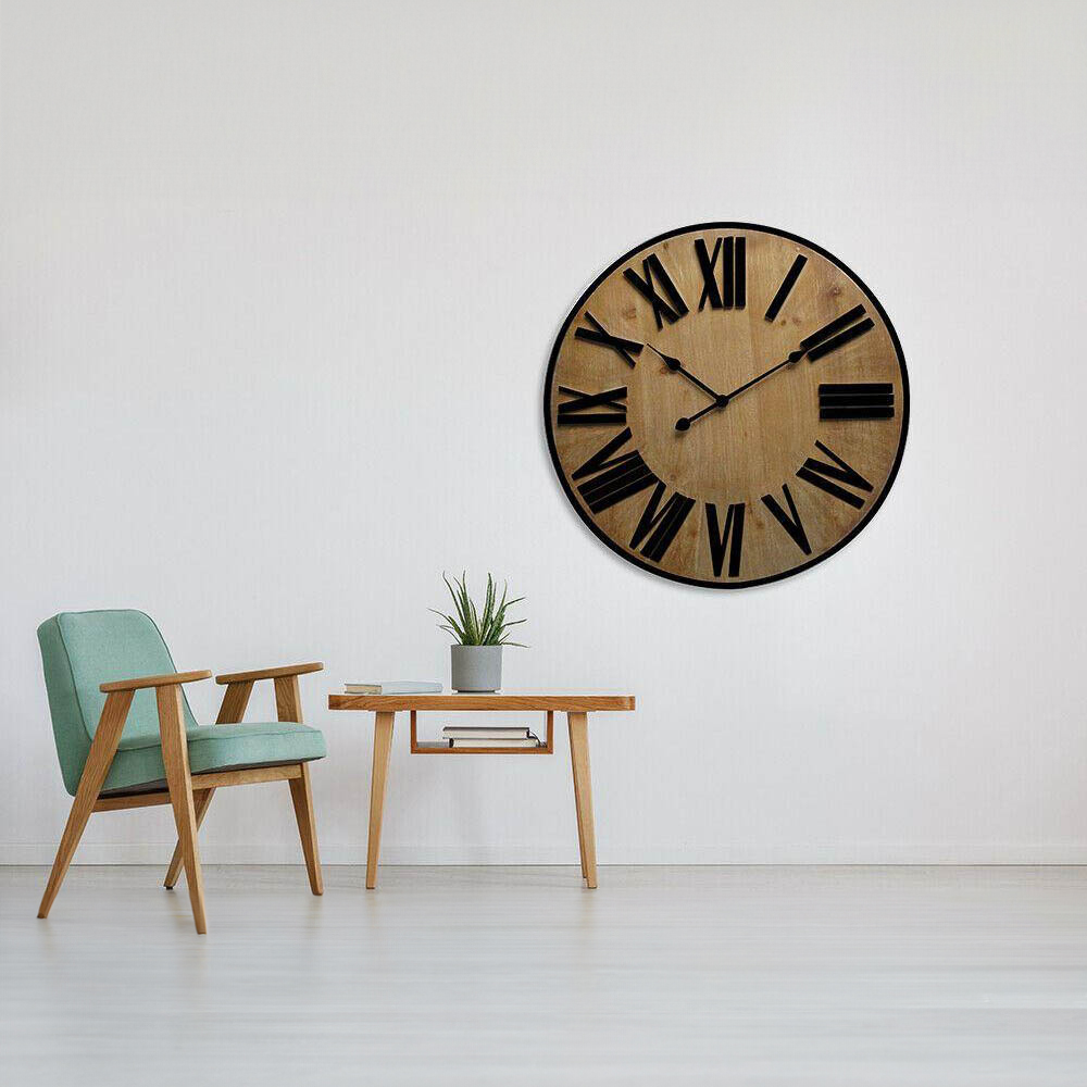 Walplus Timber Wall Clock 70cm Image 3