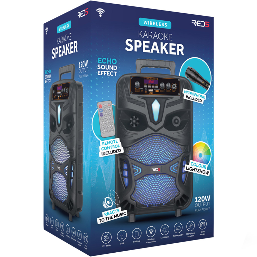 RED5 Wireless Karaoke Speaker with Mic Image 4