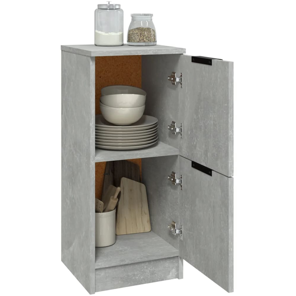 vidaXL 2 Drawer Concrete Grey Sideboard 2 Pack Image 3
