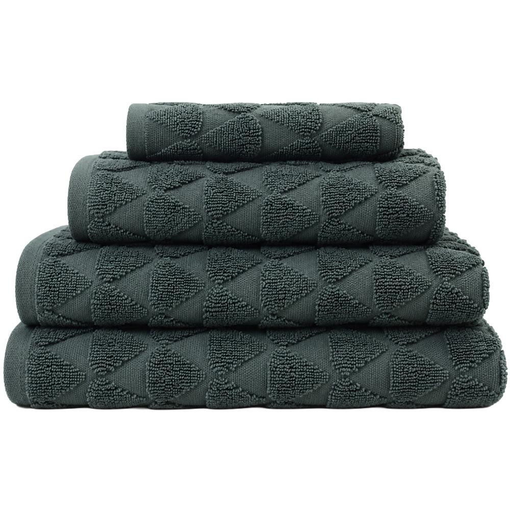 Bellissimo Home Cotton Laurel Green Teardrop Jacquard Heavyweight Bath Sheet Image 1