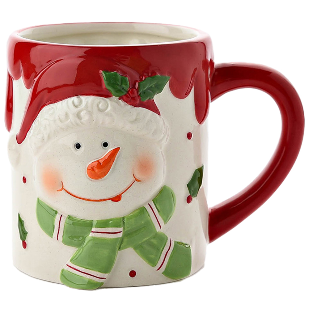 The Christmas Gift Co Red Snowman Christmas Mug Image 1