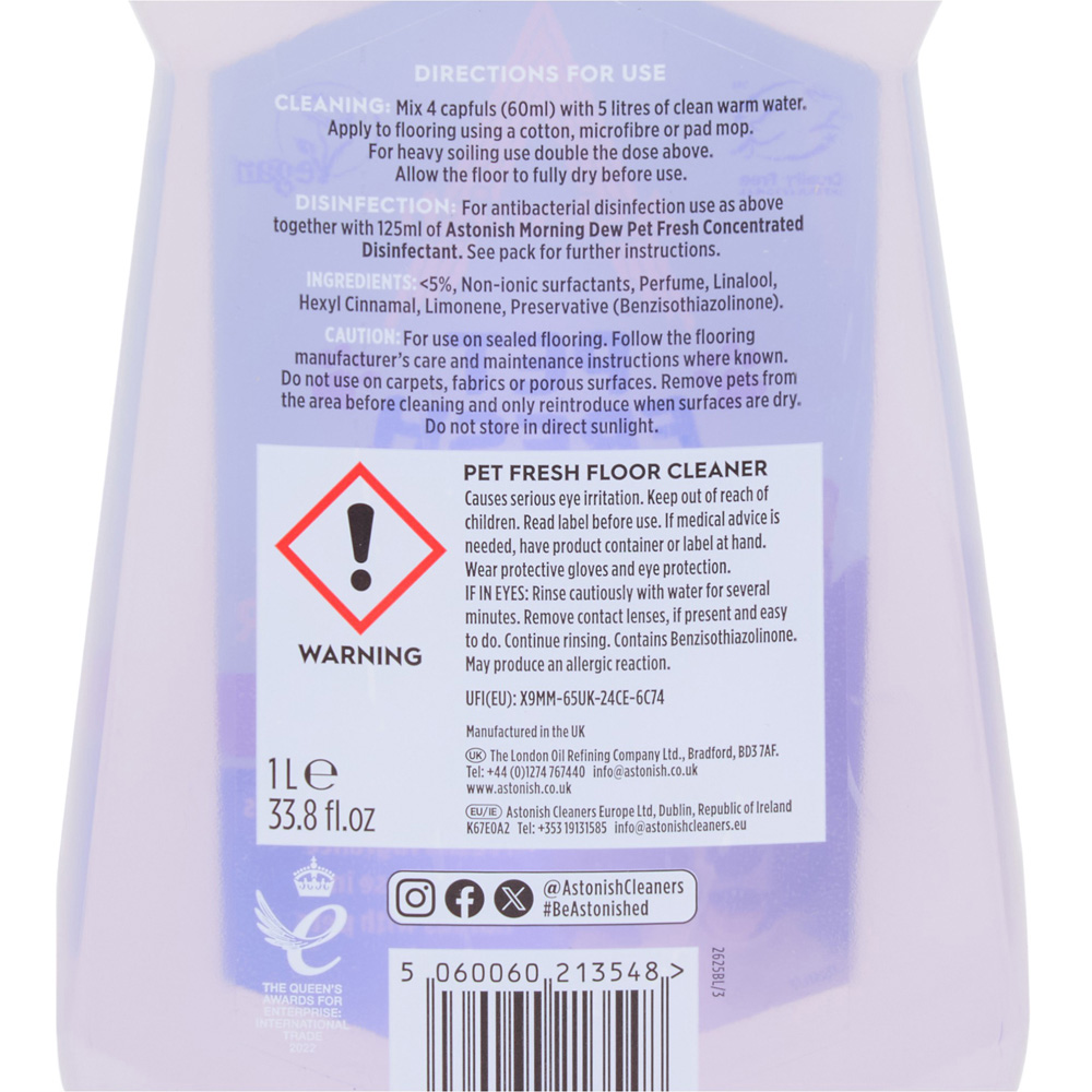 Astonish Pet Fresh Floor Cleaner 1L Image 3