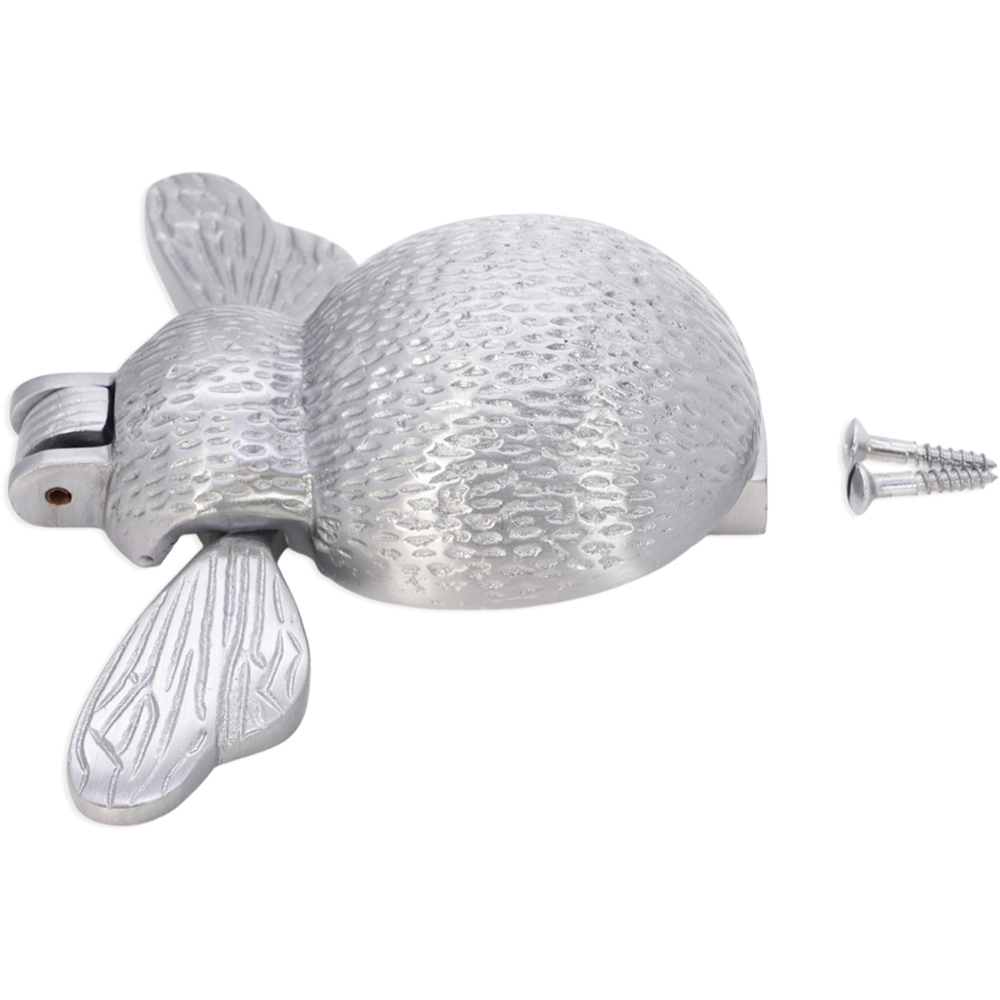 Spira Brass Satin Chrome Bumble Bee Door Knocker Image 4