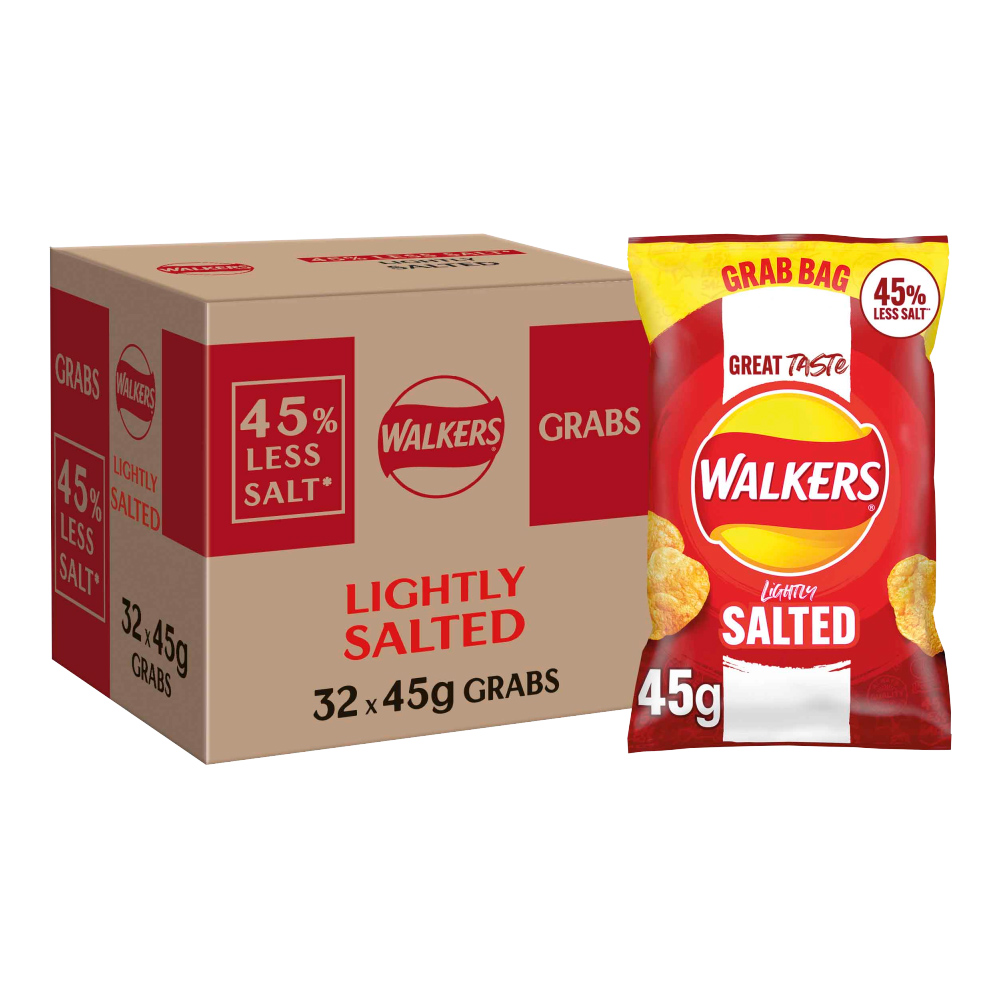 Walkers Less Salt Lightly Salted Crisps 45g Image 2