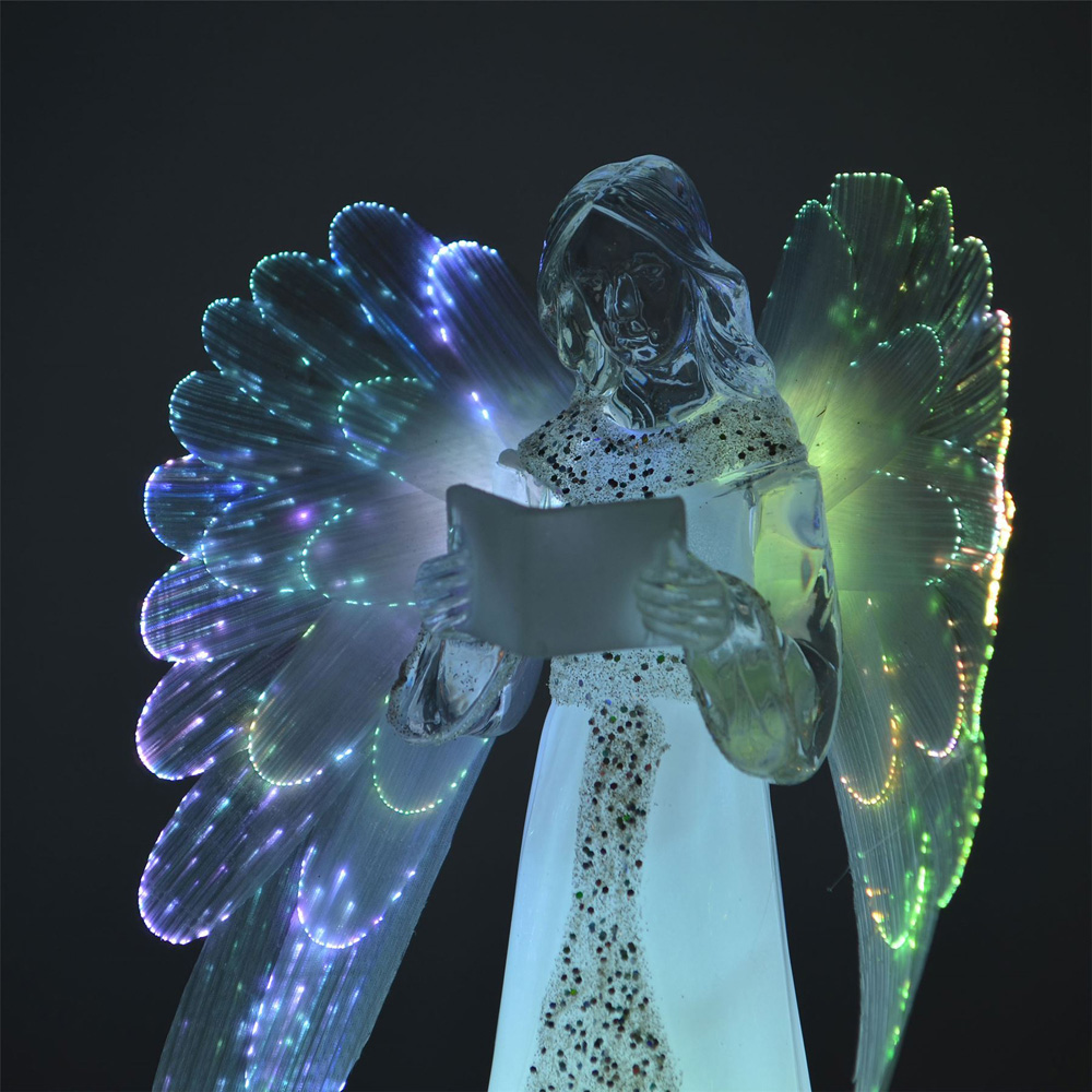 Shatchi Christmas Novelty LED Colour Changing Wings Angel Figure Image 2