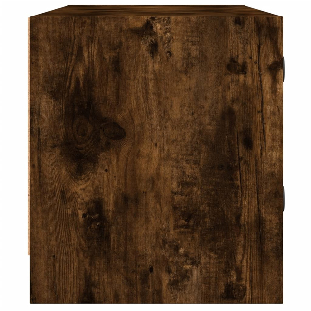 vidaXL 3 Glass Door Smoked Oak TV Cabinet Image 7