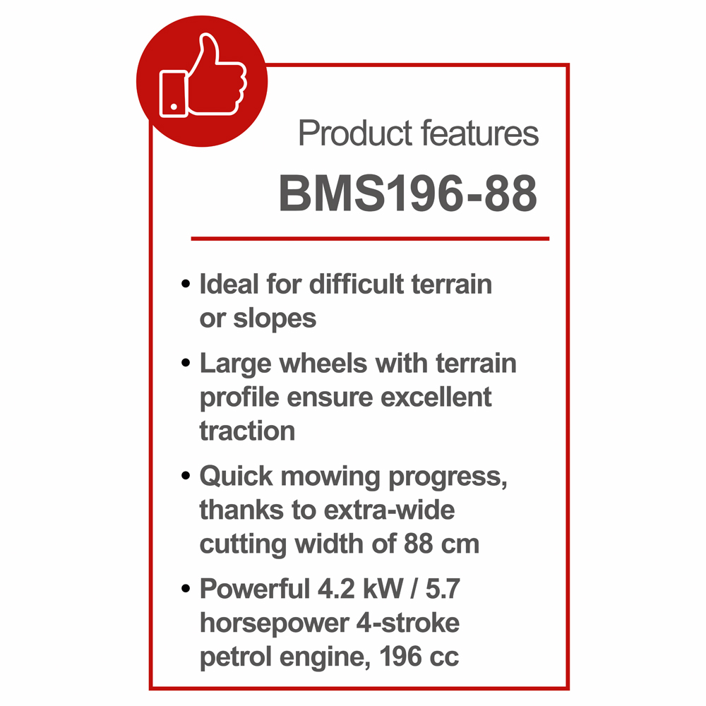 Scheppach BMS196-88 5.7HP Petrol Sickle Bar Mower Image 5
