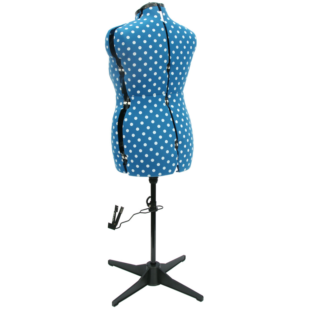 Sewing Online 5902B Duck Egg Polka Adjustable 8-Part Dressmakers Dummy with Hem Marker Medium Image 4