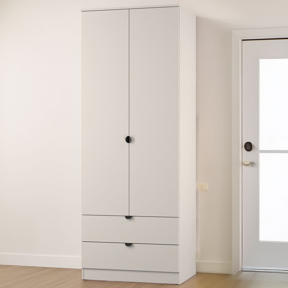 Crowndale Bora 2 Door 2 Drawer Kashmir Matt Tall Double Wardrobe Image 1