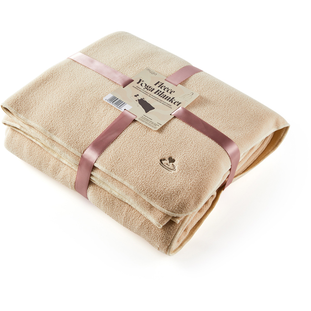 Myga Sand Fleece Reversible Yoga Blanket 200 x 145cm Image 2