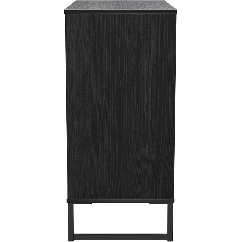 Crowndale Fluted 4 Drawer Black Ash Chest of Drawers Ready Assembled Image 3