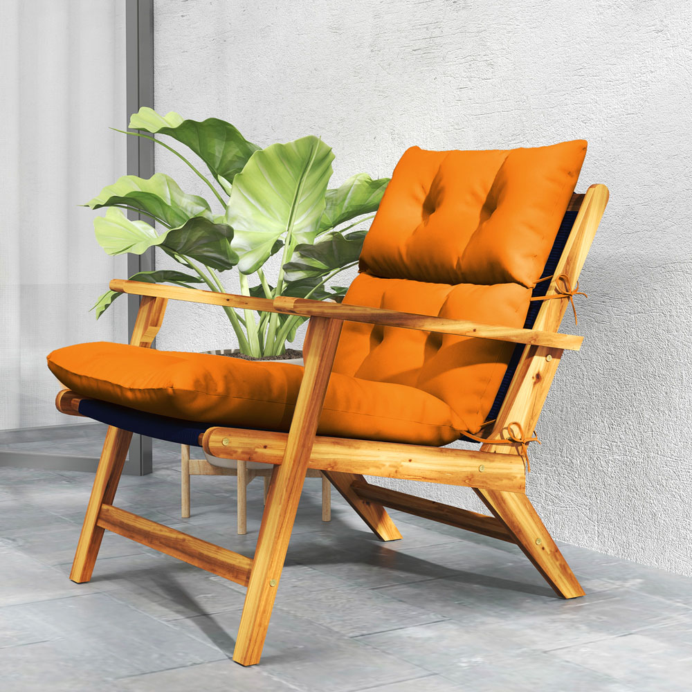 Outsunny Orange Adirondack Rocking Chair Cushion 115 x 56cm Image 2