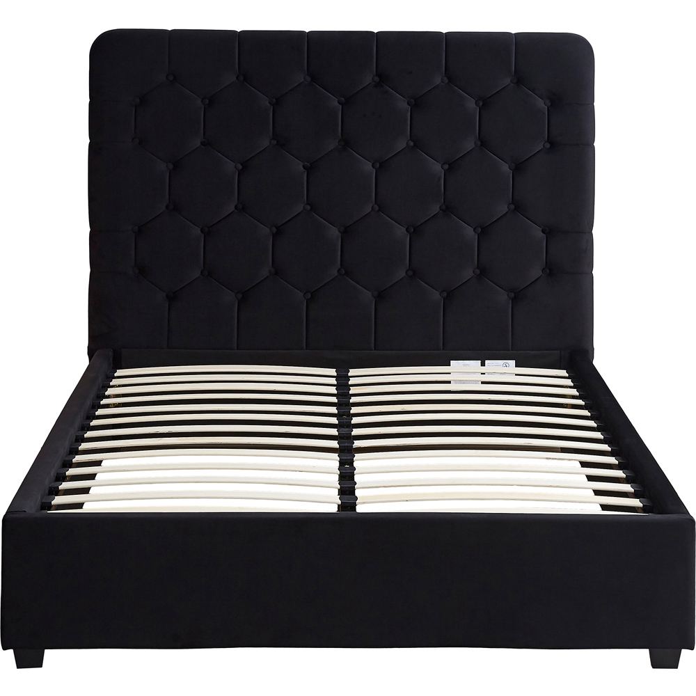 Seconique Madison King Size Black Velvet Fabric Bed Frame Image 5