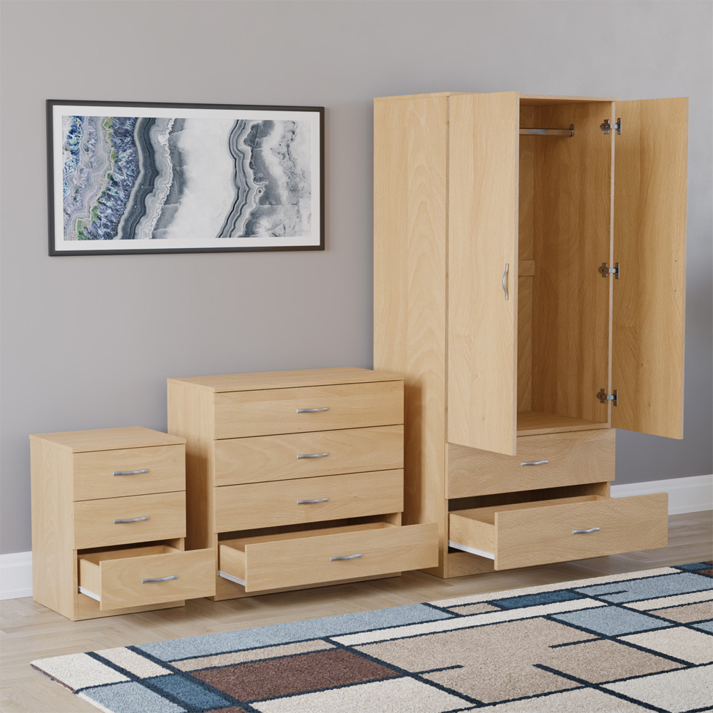 VIDA DESIGNS Riano Pine 3 Piece Bedroom Furniture Set Image 4