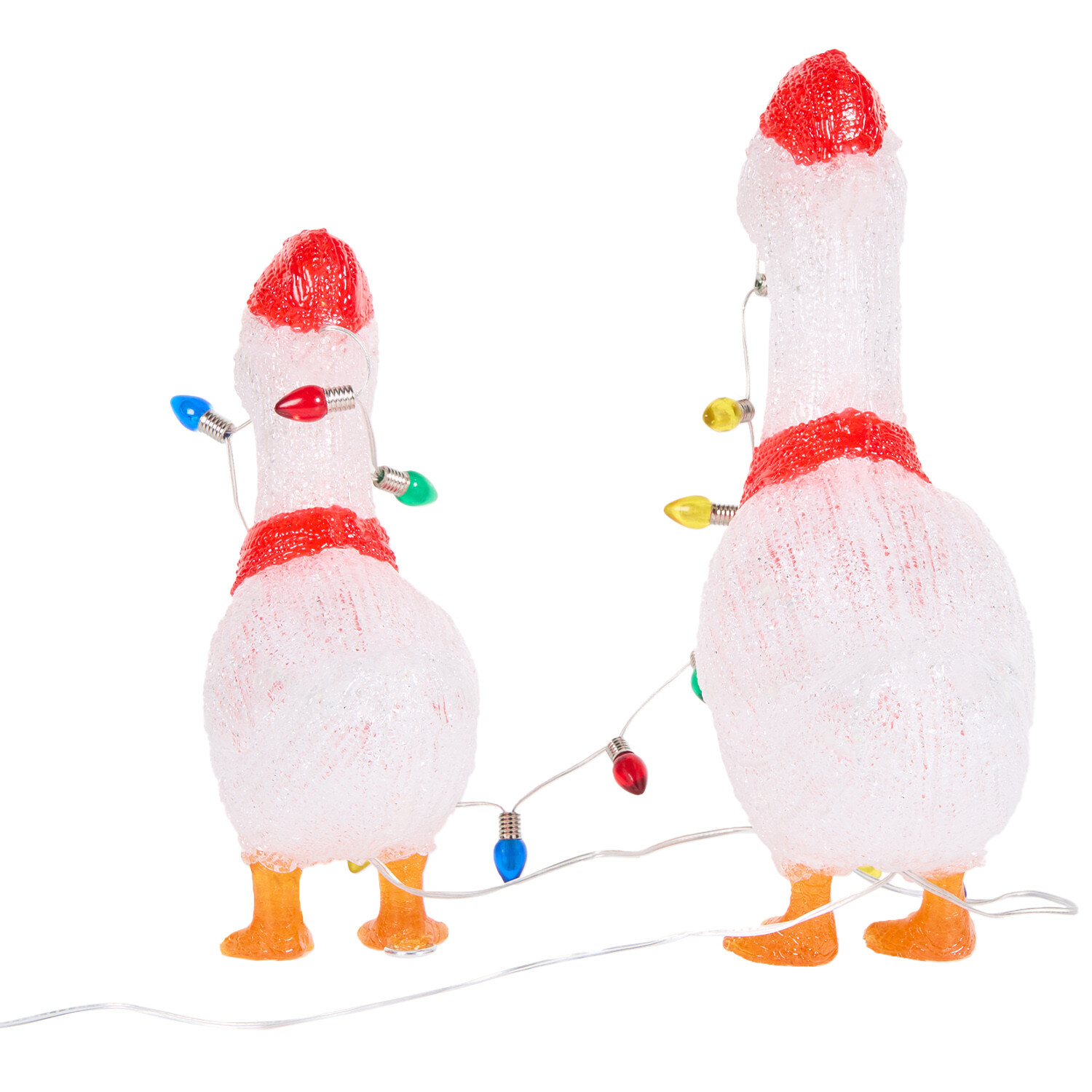 Set of 2 Acrylic Christmas GeeseCool White Image 5