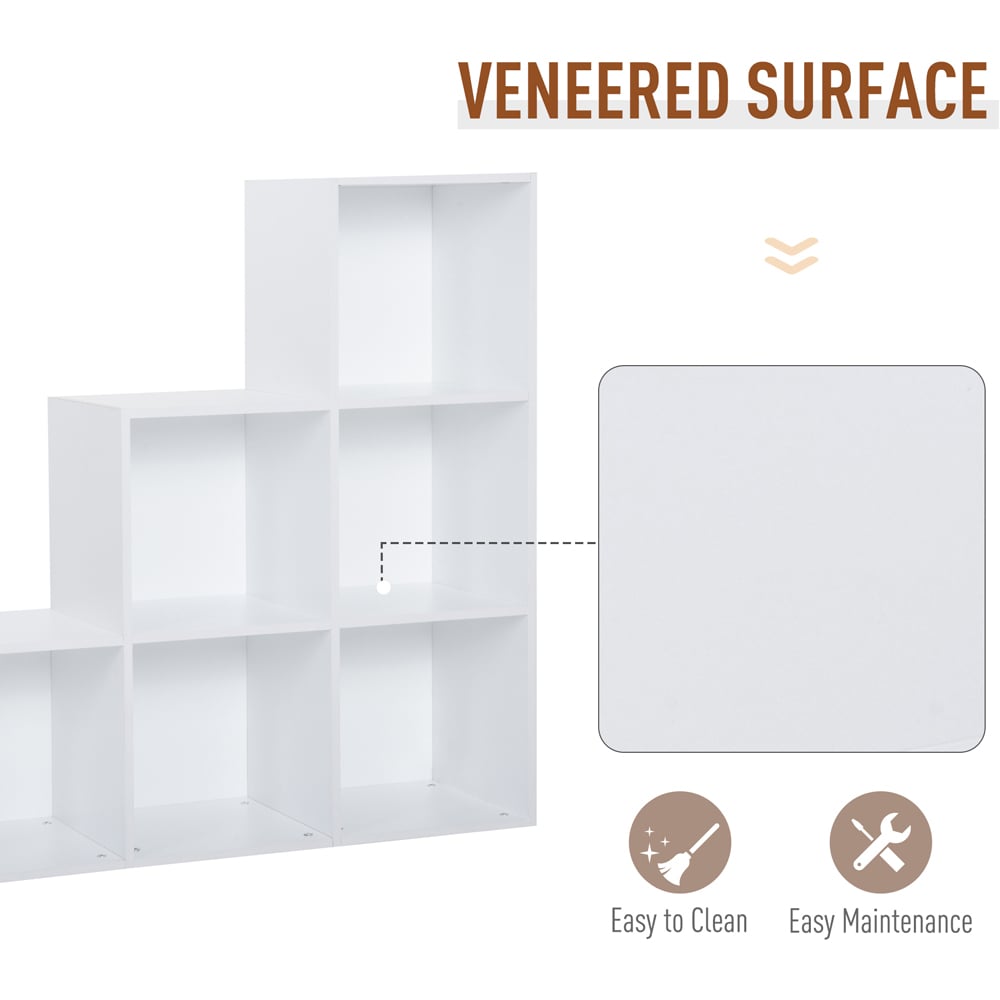 Portland 6 Cube White Bookcase Image 3