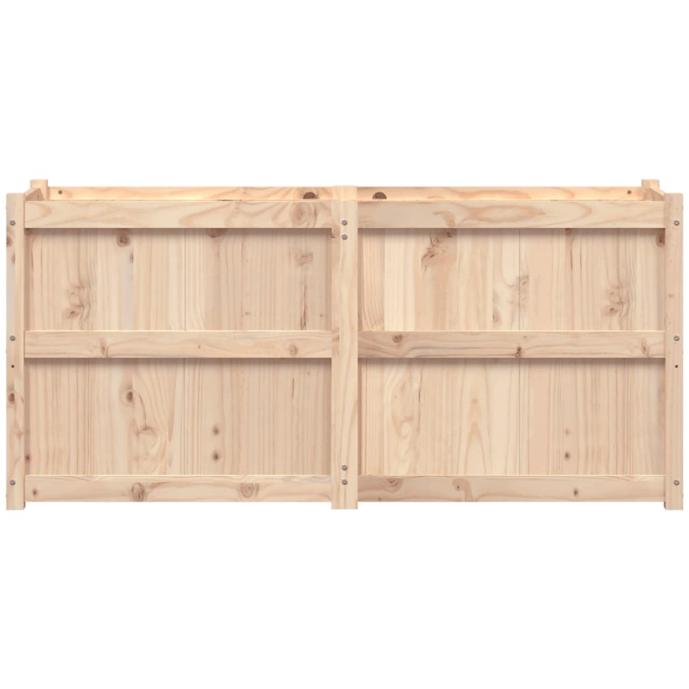 vidaXL Brown Solid Pine Wood Garden Planter 70 x 150 x 50cm Image 4