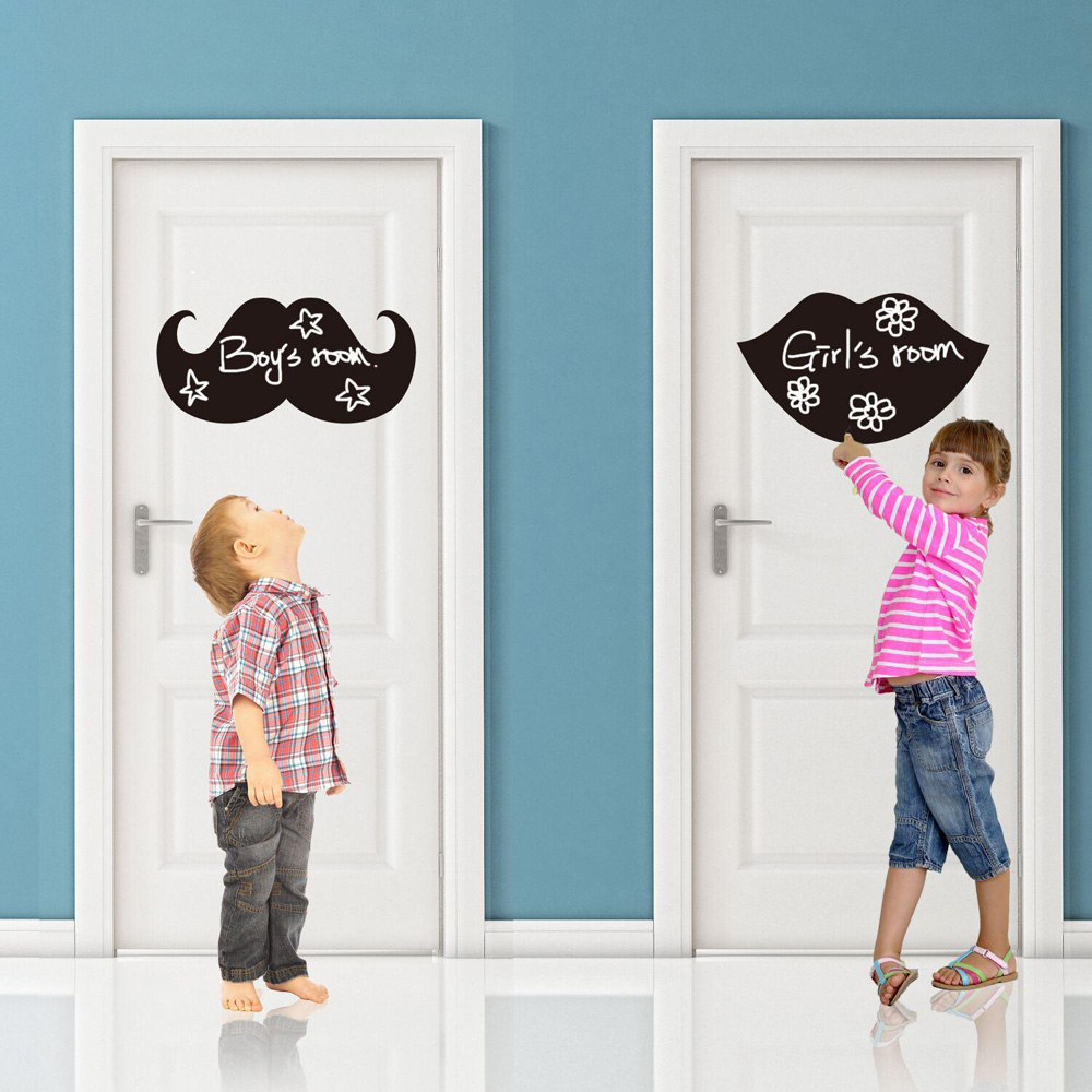 Walplus Mouth and Beard Blackboard Wall Sticker Image 2