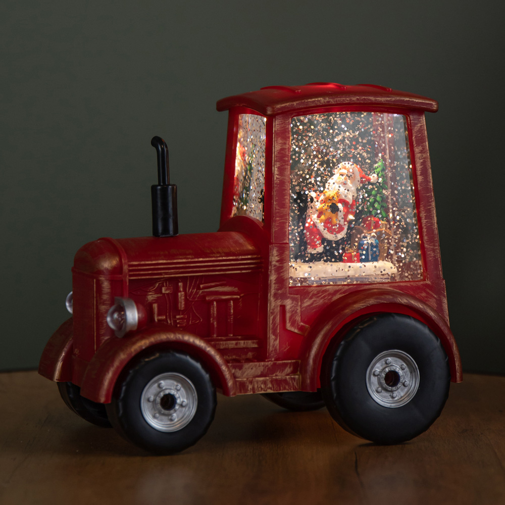 Samuel Alexander Santa in Tractor Water Spinner Christmas Decoration 15cm Image 3