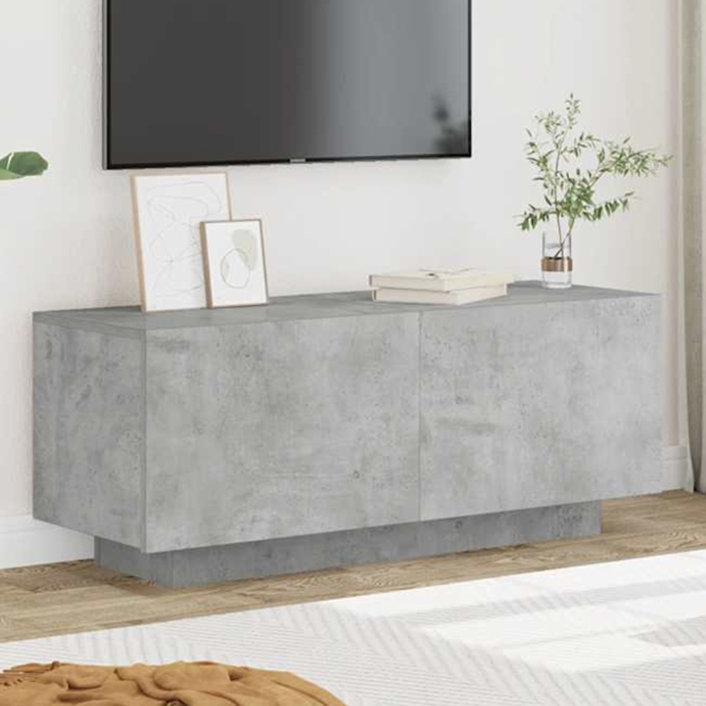 vidaXL 2 Door Concrete Grey TV Cabinet Image 1