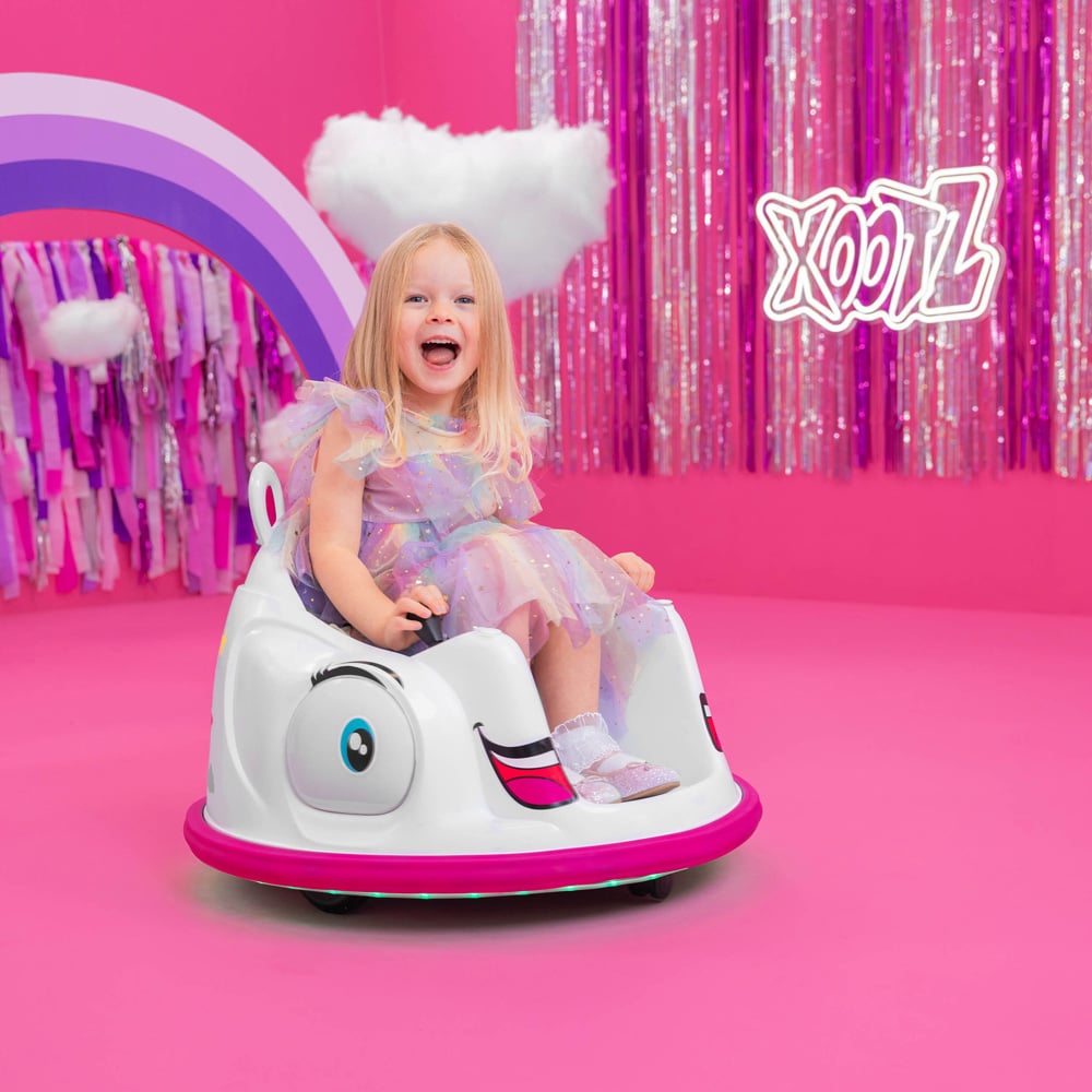Xootz Toddler Unicorn Animal Bumper Ride-On Car Image 2