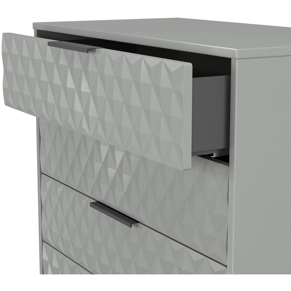 Crowndale Harlequin 5 Drawer Dusk Grey Chest of Drawers Ready Assembled Image 6