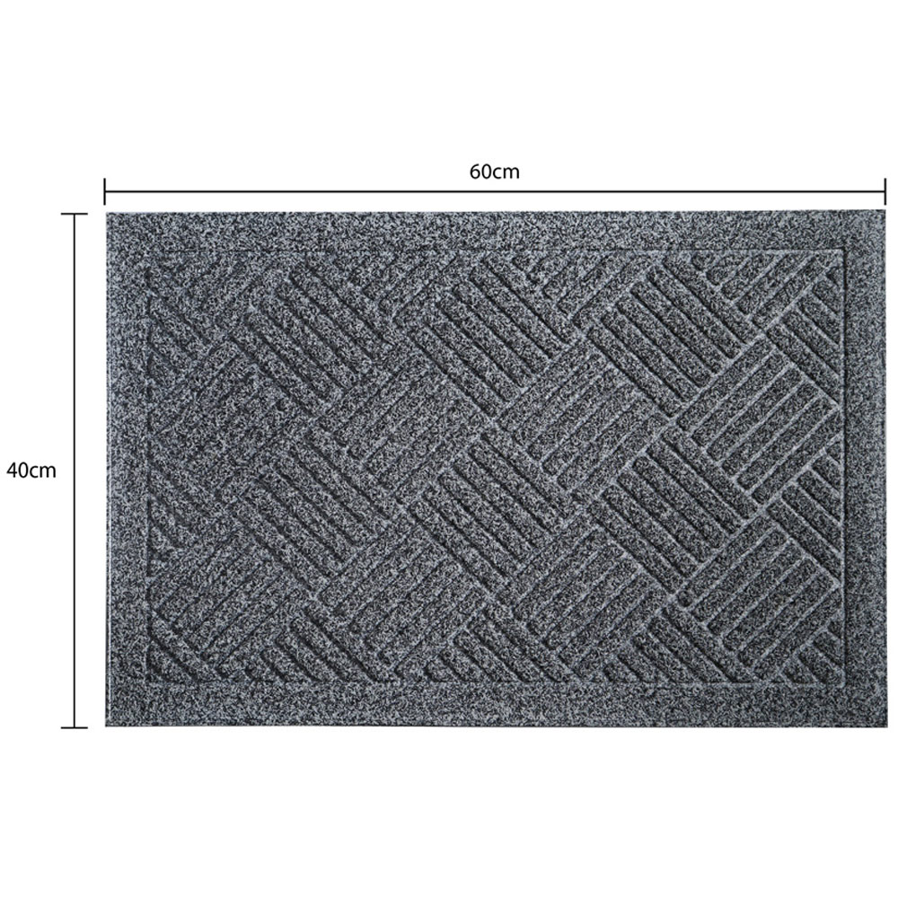 JVL Dirt Defender Grey Square Door Mat 40 x 60cm 2 Pack Image 7