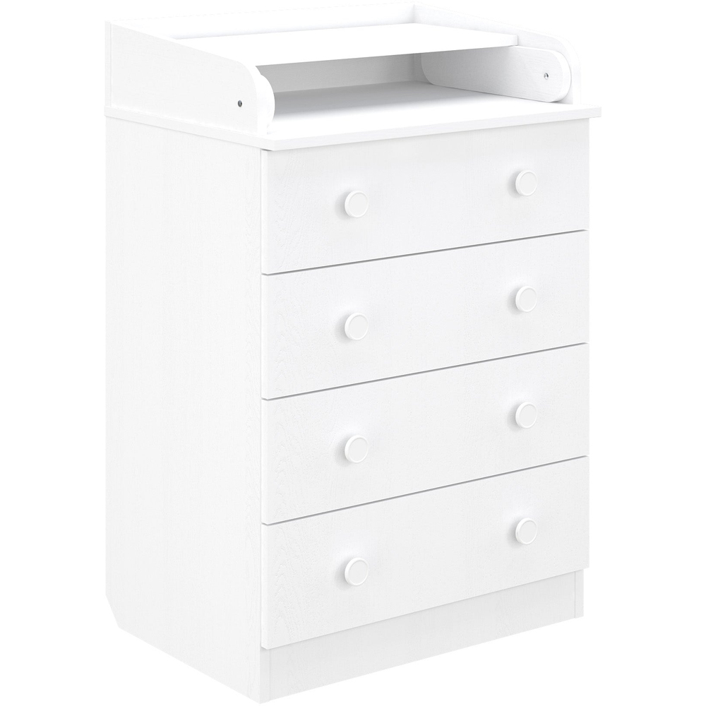 Shefa 600 4 Drawer White Kids Changing Dresser Image 3