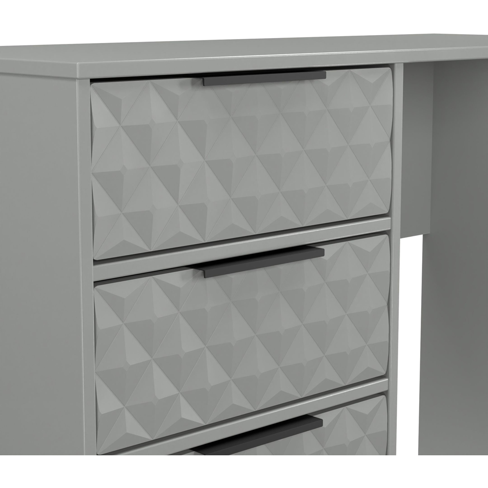Crowndale Harlequin 4 Drawer Dusk Grey Vanity Dressing Table Ready Assembled Image 5