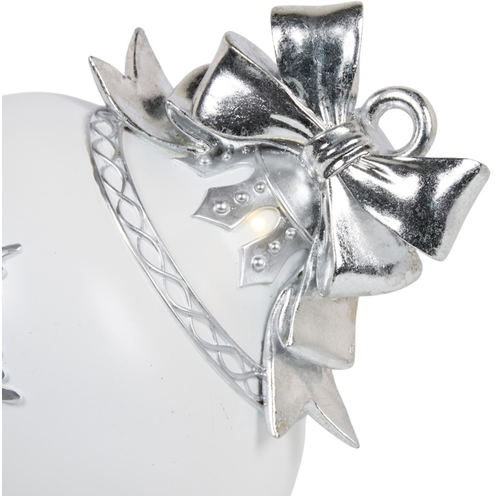 Light Up Bauble Ornament Silver Image 5