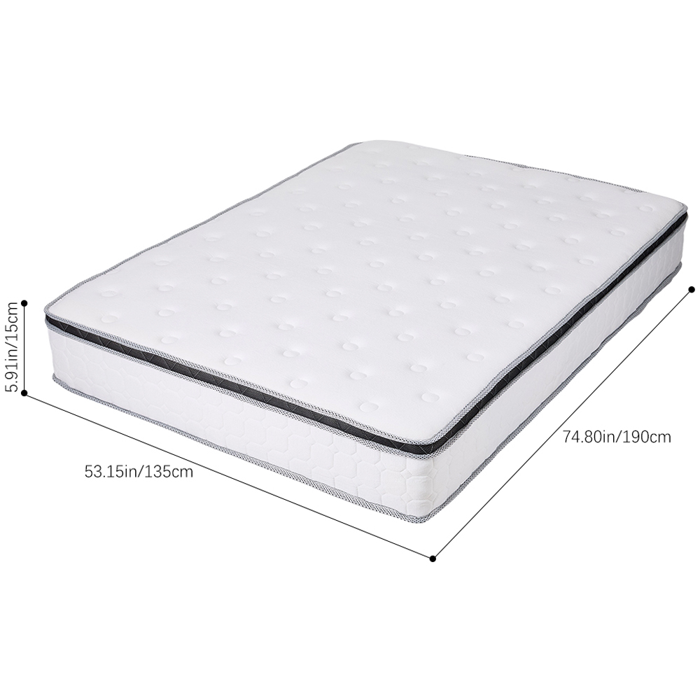 Living and Home Double Pocket Springs Hybrid Foam Mattress Image 8