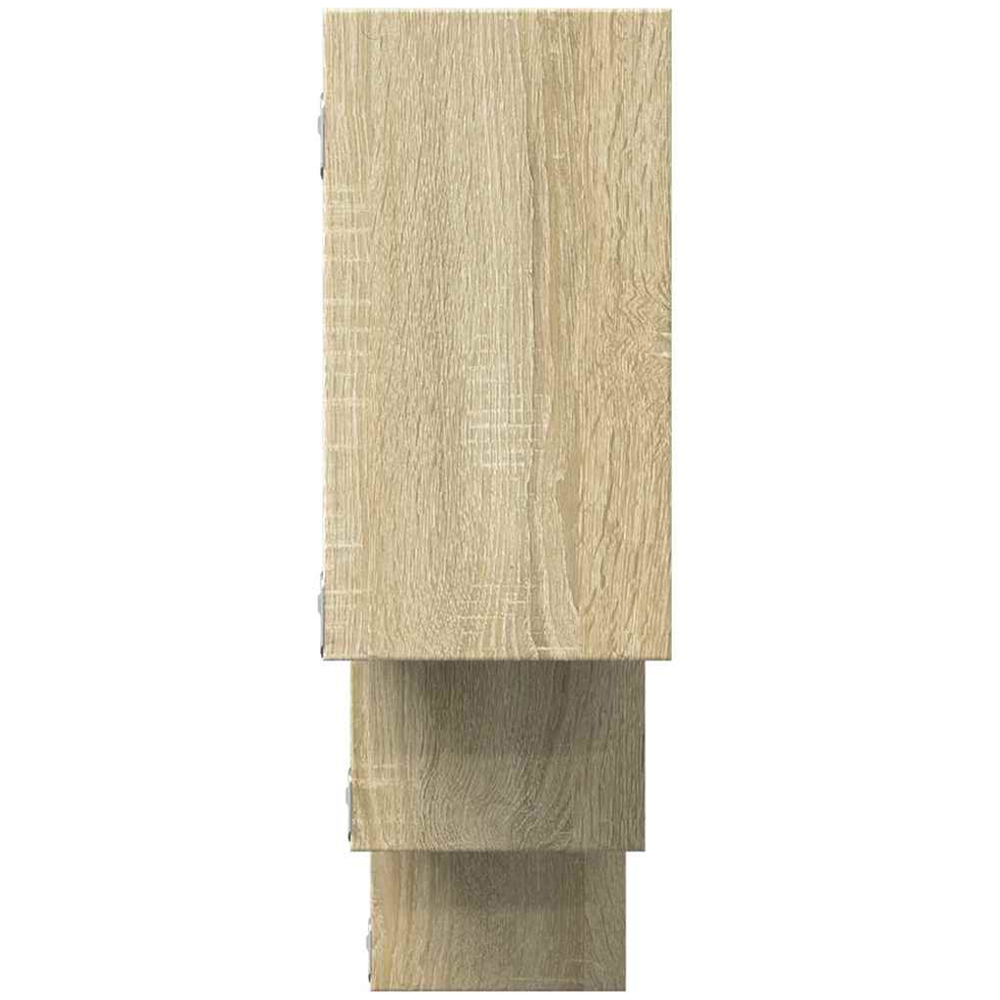 vidaXL 8 Shelf Sonoma Oak Floating Wall Shelf Image 4