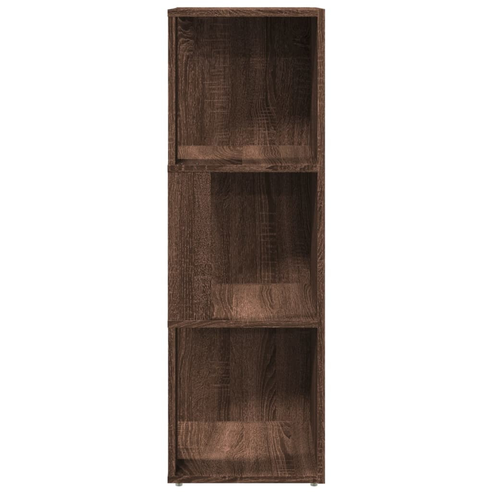 vidaXL 3 Shelf Brown Oak Corner Cabinet Image 3