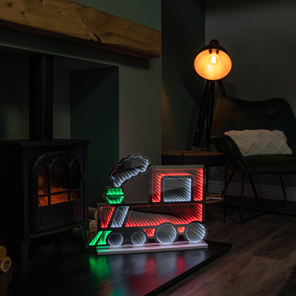 Samuel Alexander Multicolour LED Standing Train Infinity Light Christmas Decoration 60cm Image 8