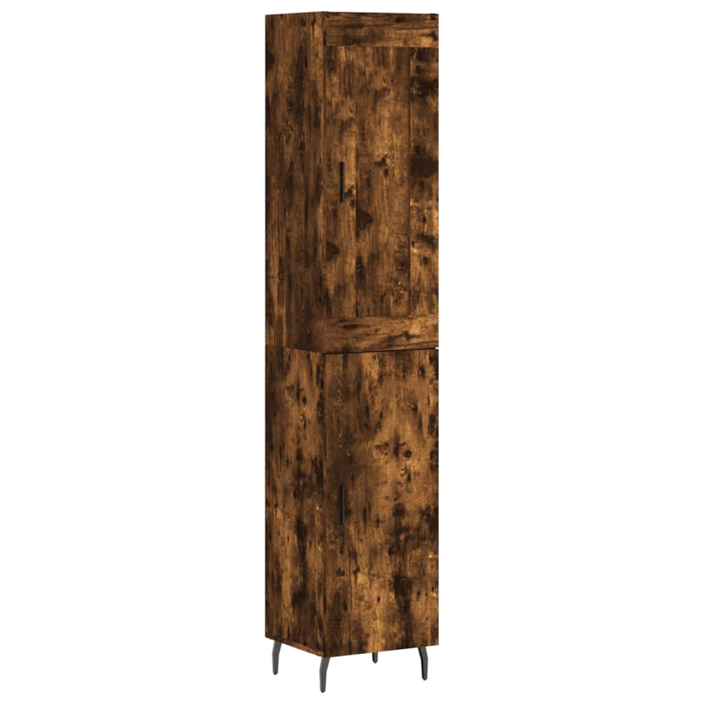 vidaXL 2 Door Smoked Oak Highboard Image 2