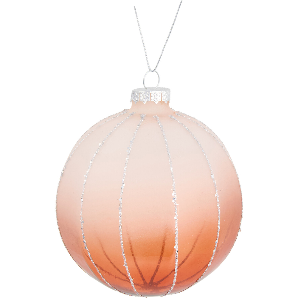 Ombre Glass Bauble Amber Image 3