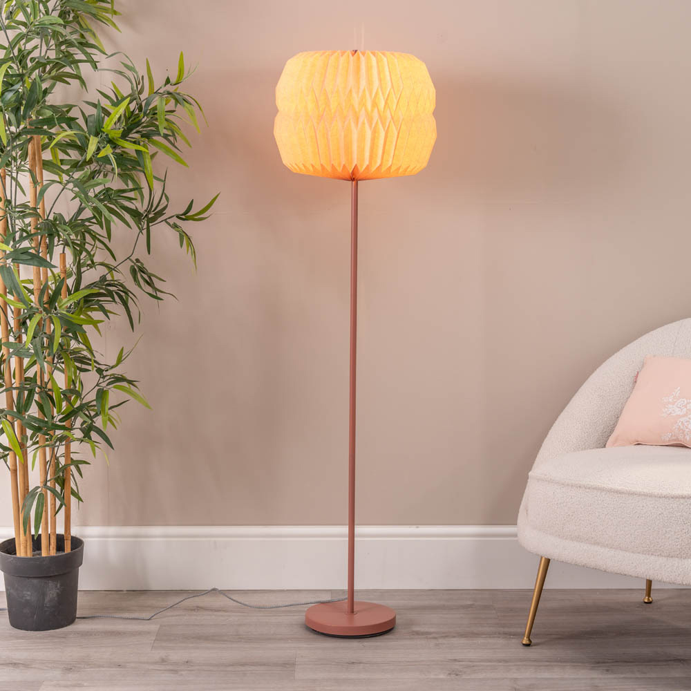 ValueLights Bett Rust Origami Paper LED Floor Lamp Image 3