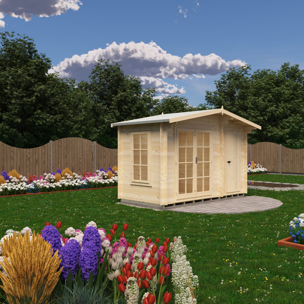 Shire Bourne 12 x 6ft Dual-Purpose Apex Garden Log Cabin with Integral Storage Image 4