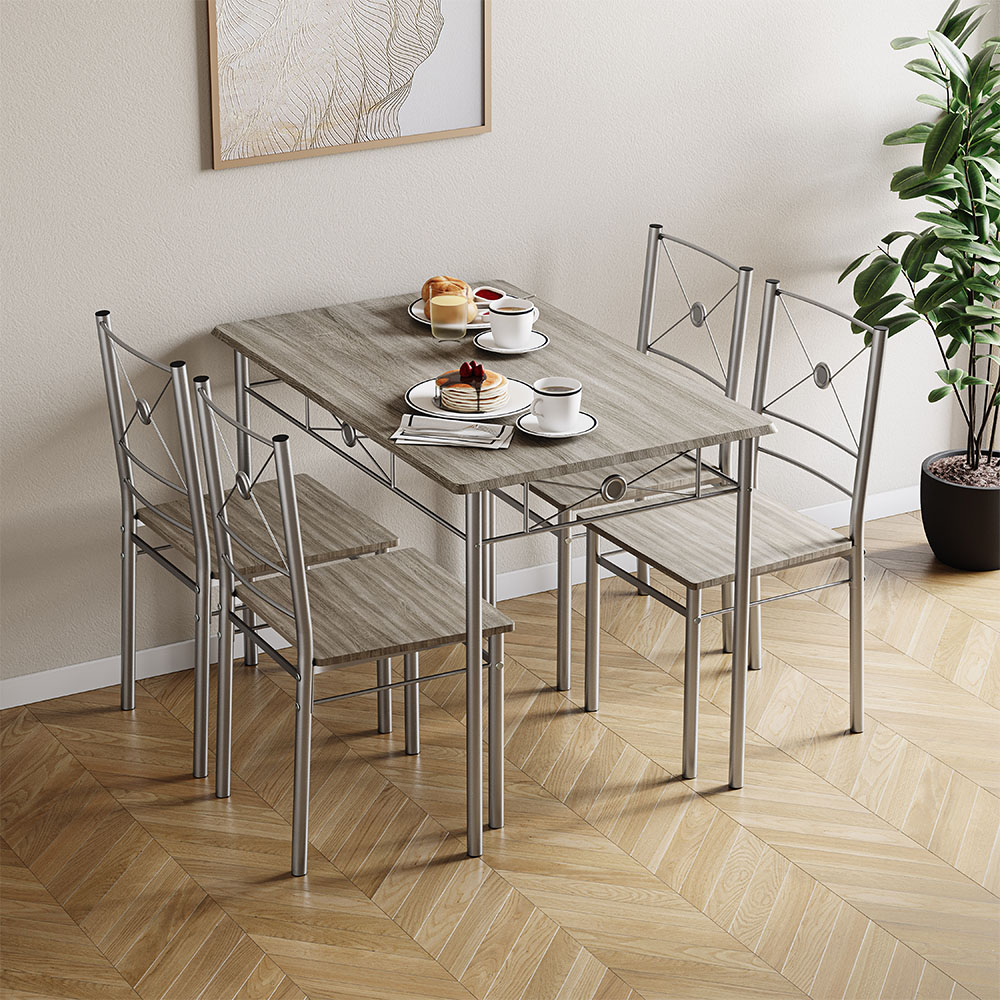 VIDA DESIGNS Roslyn 4 Seater Dining Set Oak Image 5