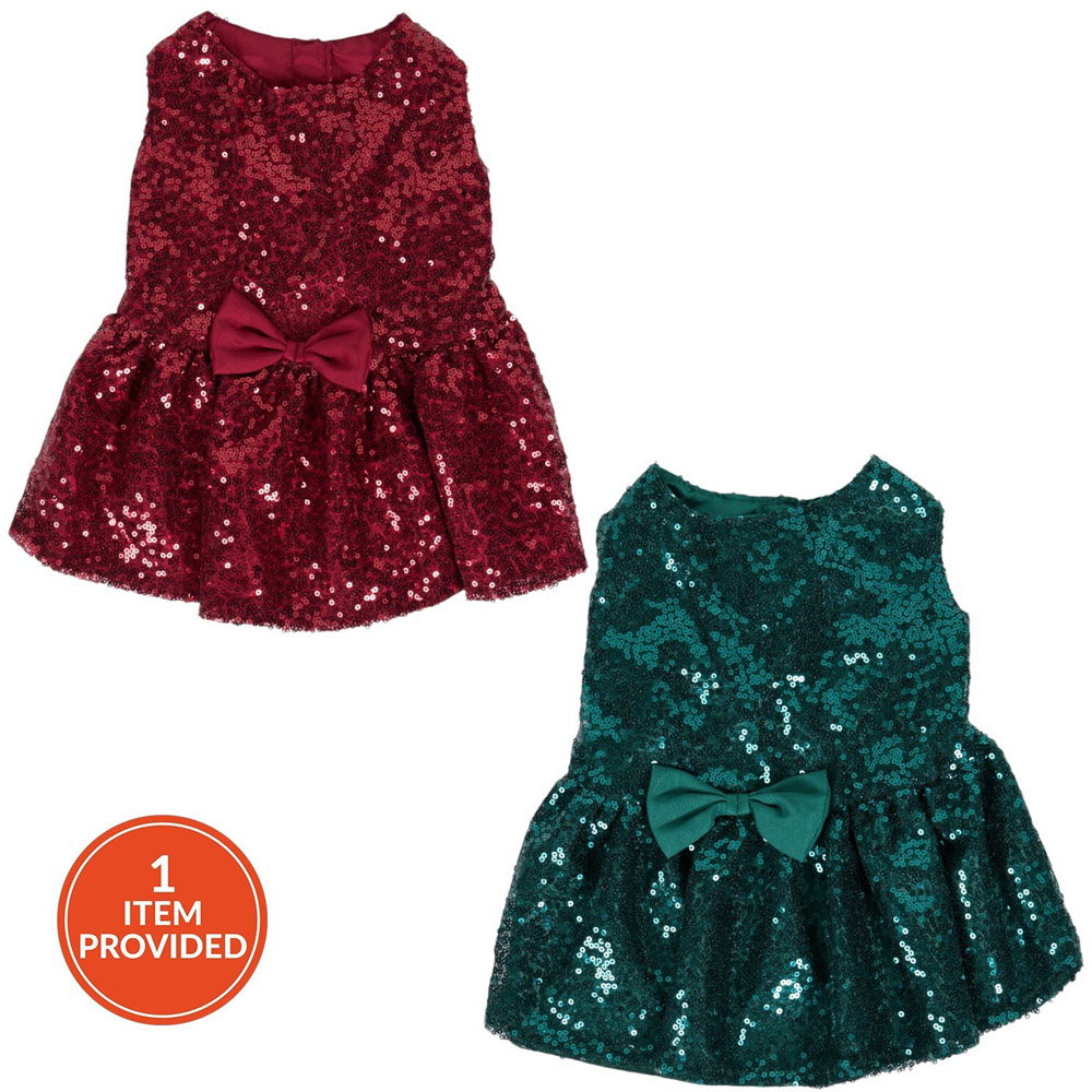Sparkly Christmas Dog DressM Image 1