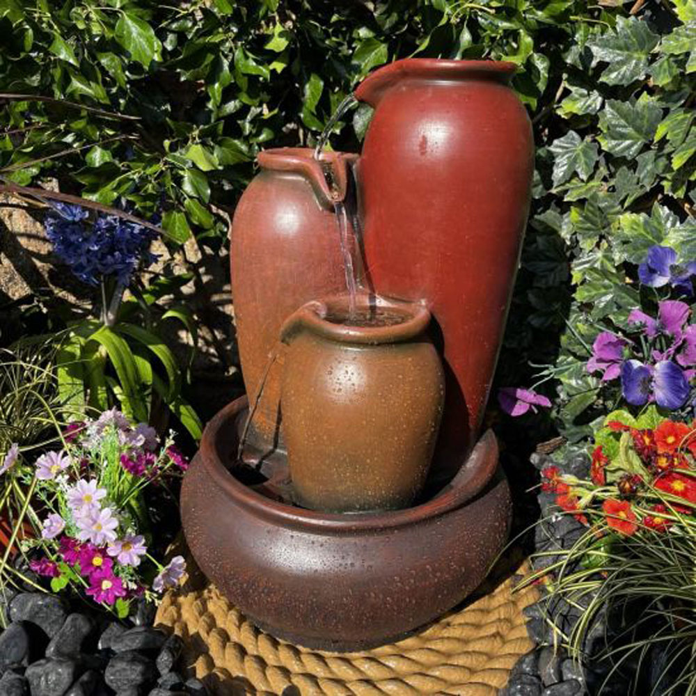 Tranquillity 3 Pouring Urns LED Water Feature Image 2
