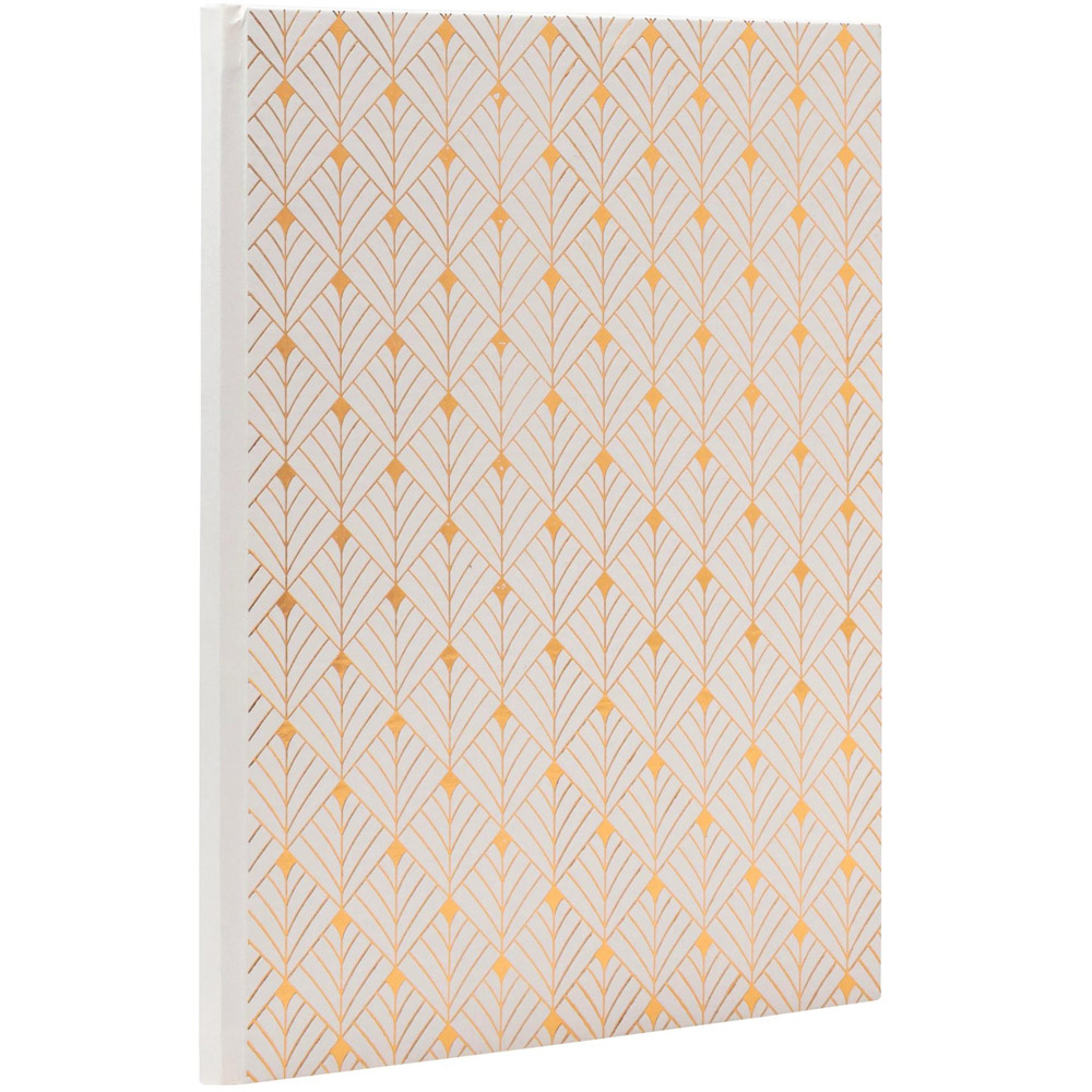 Exacompta White Neo Deco Guest Book with Gold Edges 100 Pages Image 1
