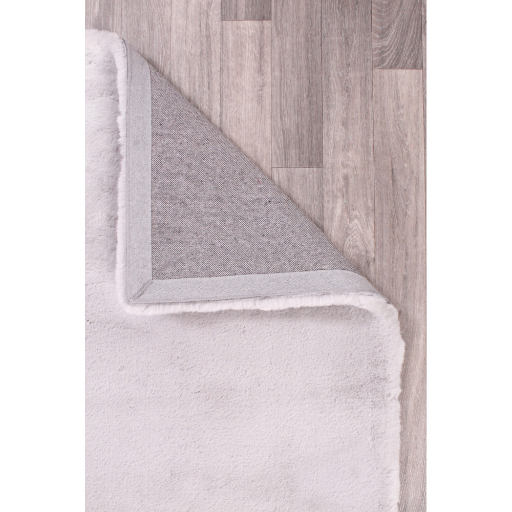Portland HMC Luxe Silver Faux Fur Rug 60 x 100cm Image 2