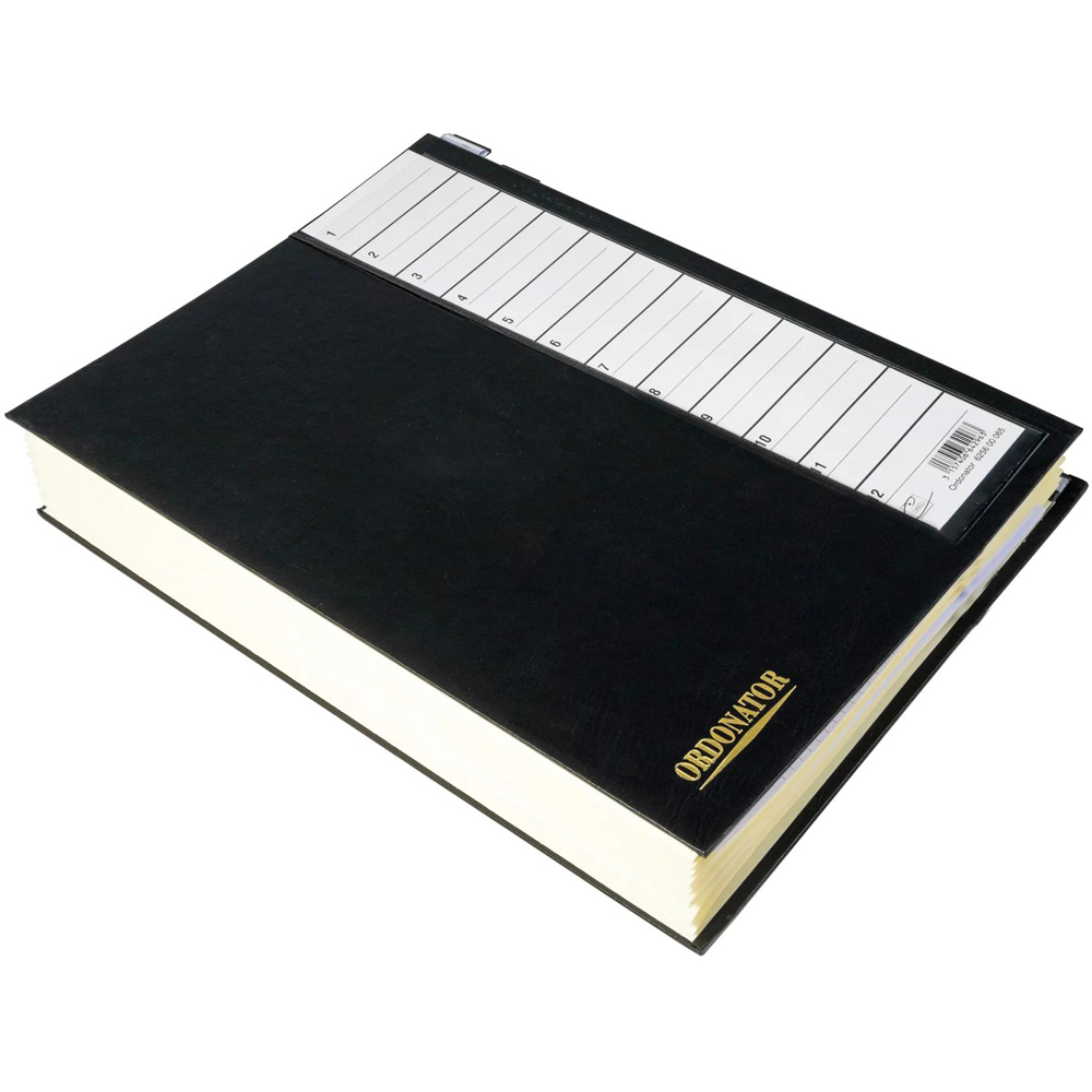 Exacompta A4 12 Tab Black Multipart File with Elastic Strap Image 5