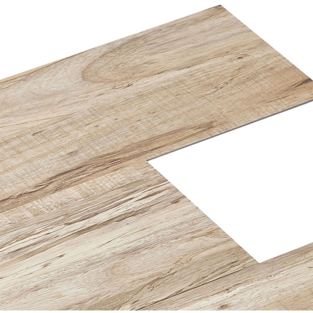 Living and Home Light Wood Rectangle PVC Flooring Self Adhesive 36 Pack Image 4